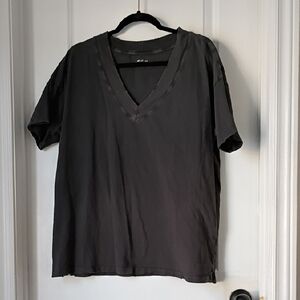 Aerie Women's Black Charcoal V-Neck Tee